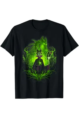 Disney Sleeping Beauty Maleficent Flame Dragon Ritratto Maglietta