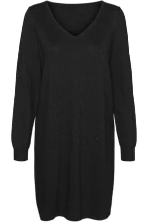 VERO MODA Vmhappyshine LS 2way Short Dress Boo Mini Abito, , M Donna