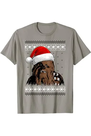 STAR WARS Maglione Ugly Chewbacca con cappello da Babbo Natale Maglietta