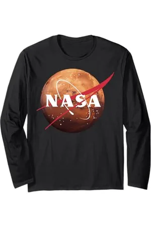 Nasa Logo Mars Planet Maglia a Manica