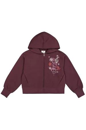 Champion Legacy Emotional Dance G (405015) -Ultra-Light Soft Compact Fleece (240gr) Full-Zip Hooded Felpa con Cappuccio, (PPE), 5-6 Anni Bambina