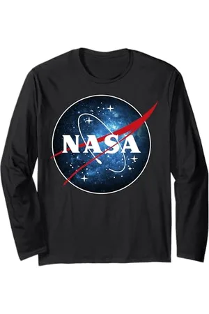 Nasa Blue Galaxy Fill Classic Space Icona Maglia a Manica