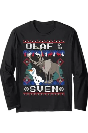 Disney Maglione natalizio Frozen Olaf e Sven Maglia a Manica