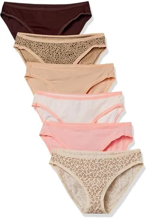 Amazon Slip Bikini in Cotone (Disponibile in Taglie Forti) Donna, Pacco da 6, , 52