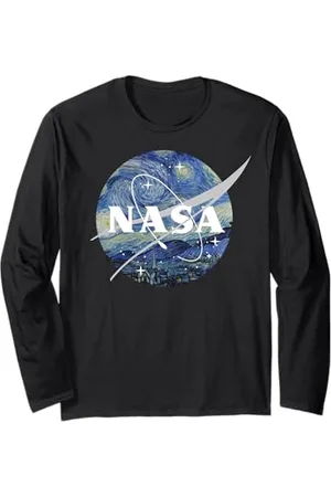 Nasa Logo Chevron classico della Notte stellata della Maglia a Manica