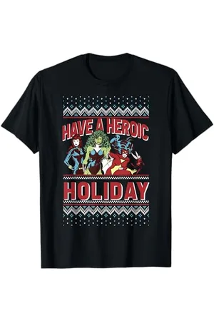 Marvel Heroic Holiday Group Ugly Christmas Sweater Maglietta