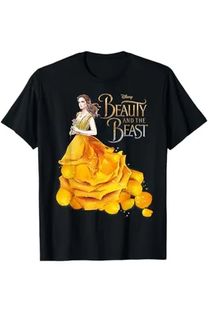 Disney Beauty And The Beast Belle Rose Dress Ritratto Maglietta