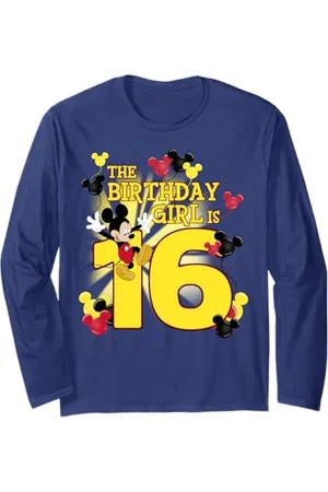 Disney Mickey & Friends 16 anni Old Birthday Girl Maglia a Manica
