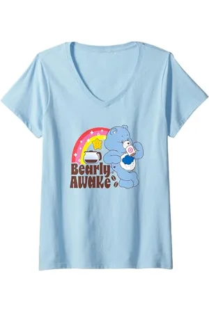 Care Bears Donna Grumpy Bear è quasi sveglio Maglietta con Collo a V