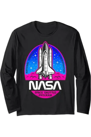 Nasa Logo rosa e viola del programma Space Shuttle della Maglia a Manica
