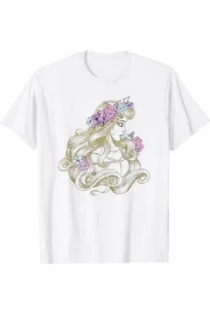 Disney Sleeping Beauty Aurora Sketch Ritratto Maglietta