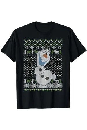 Disney Maglietta Frozen Olaf Sven Ugly Christmas Sweater Maglietta