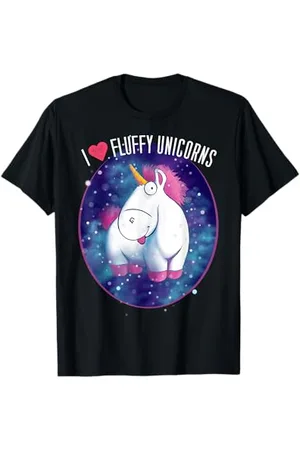 Minions Grafica con unicorni spaziali I Love Fluffy Unicorns Maglietta