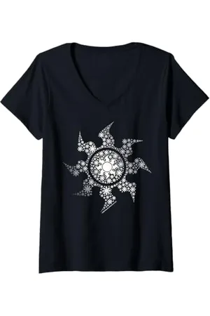 Magic: The Gathering Donna Magic: simbolo The Gathering White Mana Maglietta con Collo a V