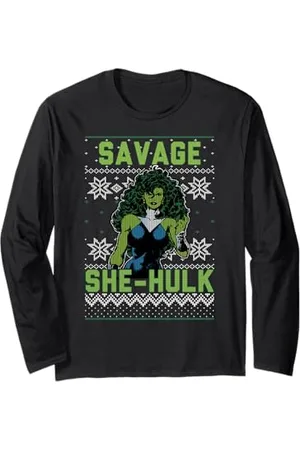 Marvel She-Hulk Savage - Maglione natalizio Maglia a Manica