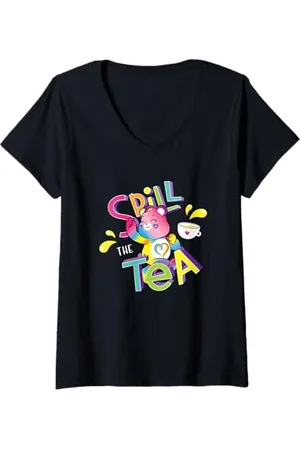 Care Bears Donna Spill the Tea Kindness Keeper Rainbows Maglietta con Collo a V