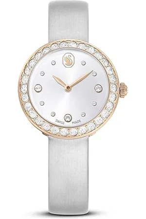 Swarovski Orologio Matrix Tennis, Fabbricato in Svizzera, Cinturino in pelle, , Finitura in tono oro rosa, Taglia unica