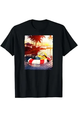 Minions Minion In Pool - Grafica galleggiante al tramonto Maglietta