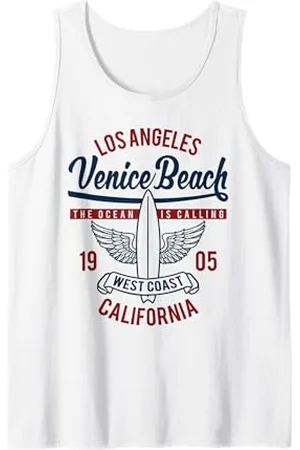 Awesome Venice Beach CA Souvenirs and Designs Venice Beach, California, design retrò vintage da surf Canotta