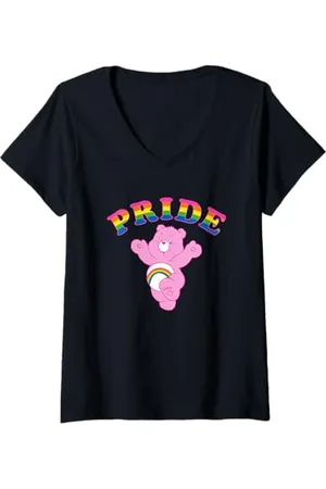 Care Bears Donna Rainbow Pride Maglietta con Collo a V