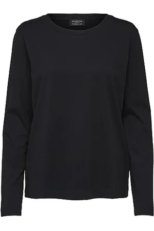 SELECTED EGOMAXX Women Basic Longsleeve Shirt | SLFSTANDARD Cotton Pullover | Thin Basic Sweatshirt, Colore: , Taglia:M
