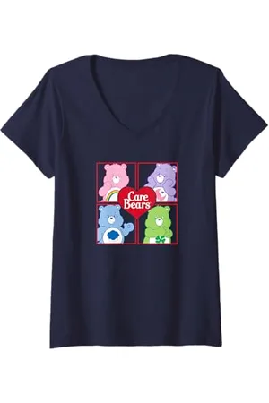Care Bears Donna - Orsetti a quattro blocchi Maglietta con Collo a V