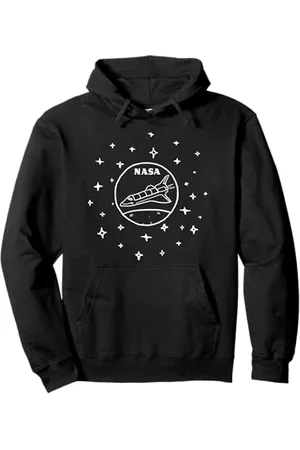 Nasa Schizzo bianco del logo Doodle della Shuttle Stars Felpa con Cappuccio