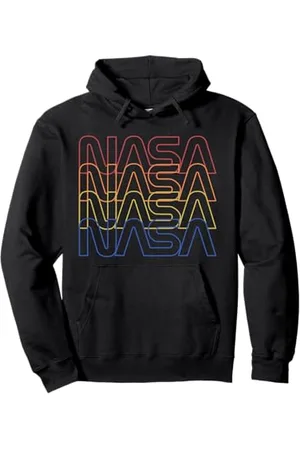 Nasa Testo colorato con logo neon della Felpa con Cappuccio