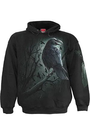 Spiral Shadow Raven Uomo Felpa con Cappuccio M 100% Cotone Regular
