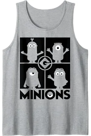 Minions Cattivissimo Me Minions Silhouette Ritratto Pannello Griglia Logo Canotta