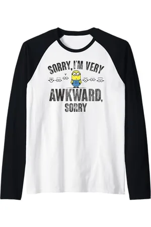 Minions Minions Scusate sono molto imbarazzante Scusate Maglia con Maniche Raglan