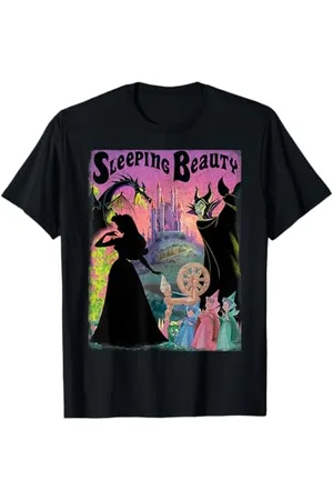 Disney Sleeping Beauty Aurora Maleficent Poster Maglietta