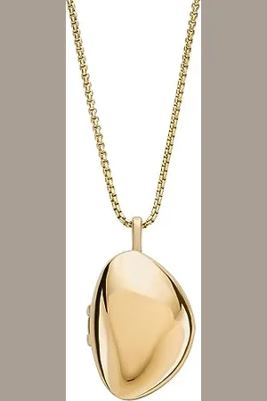 Skagen Collana da donna , Kariana, Collana con ciondolo in acciaio inossidabile dai toni dorati, (Light Brown)