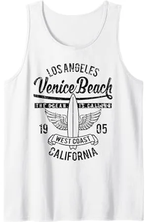 Awesome Venice Beach CA Souvenirs and Designs Venice Beach, California, design retrò vintage da surf invecchiato Canotta