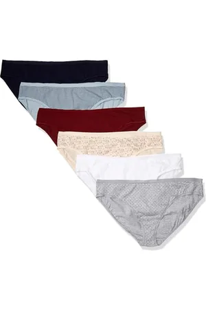 Amazon Slip Bikini in Cotone (Disponibile in Taglie Forti) Donna, Pacco da 6, , 5XL Plus