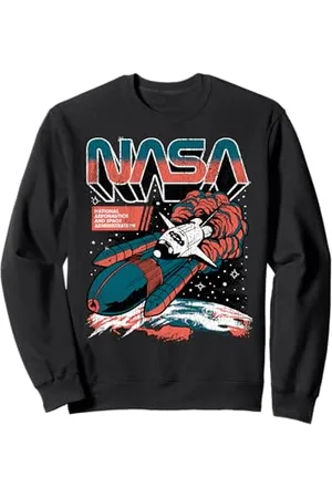 Nasa Lancio di un razzo in stile retrò della Felpa