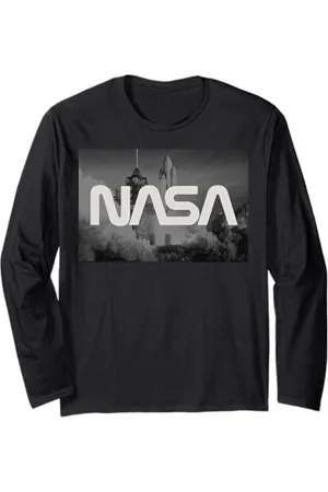 Nasa Logo Gray & White Panel Maglia a Manica