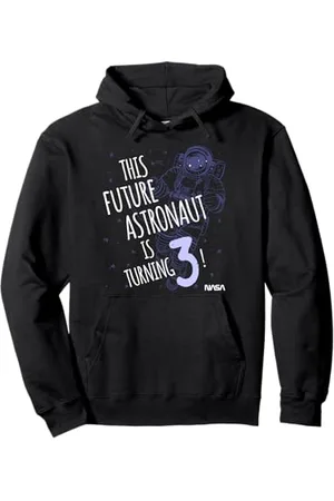 Nasa This Future Astronauta Is Turning 3 Outline Sketch Felpa con Cappuccio