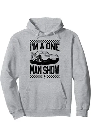 Disney Pixar Cars Lightning McQueen One Man Show Felpa con Cappuccio