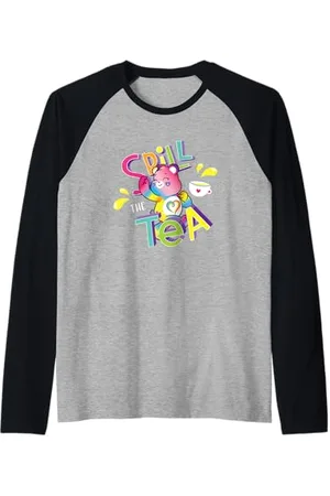 Care Bears Spill the Tea Kindness Keeper Rainbows Maglia con Maniche Raglan