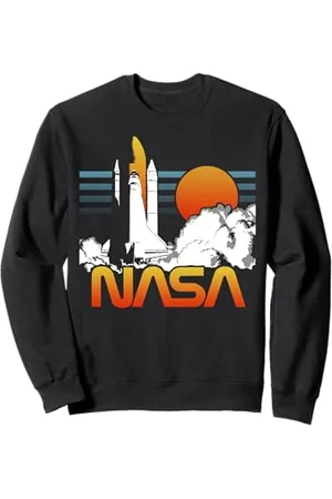 Nasa Logo Dark Rocket Launch Felpa