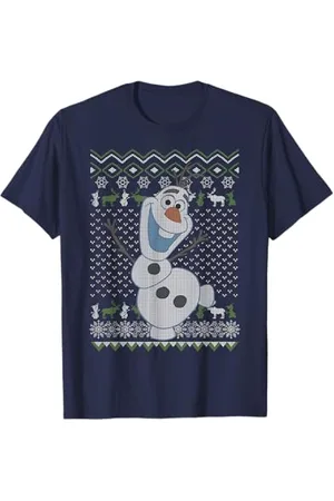 Disney Frozen Olaf Ugly Sweater Print Ritratto Maglietta