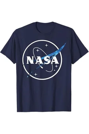 Nasa Maglietta grafica con logo con contorno blu spaziale Maglietta