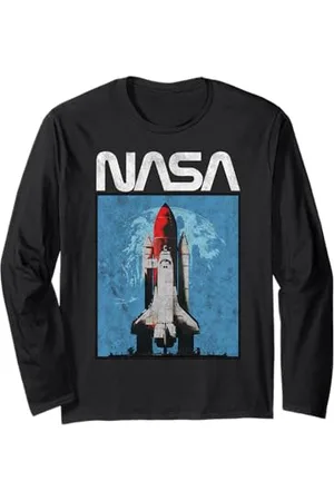 Nasa Poster con logo della Shuttle Rocket Ship Maglia a Manica