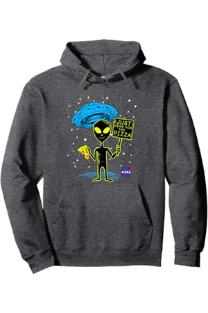 Nasa Poster Alien Here For The Pizza Felpa con Cappuccio