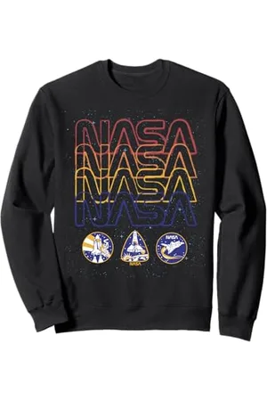 Nasa Distintivi della Starry Retro Rainbow Repeat Felpa