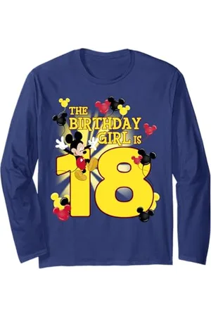 Disney Mickey & Friends 18 anni Old Birthday Girl Maglia a Manica