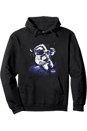 Nasa Poster grande astronauta sulla luna Felpa con Cappuccio