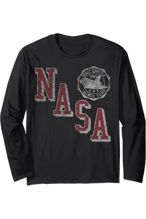 Nasa Collegiate Letters Vintage del team di lancio della Maglia a Manica