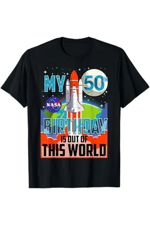 Nasa Poster My 50th Birthday Is Out Of The World Maglietta